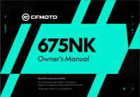 CFMOTO 675NK - Owners manual EN 2026 